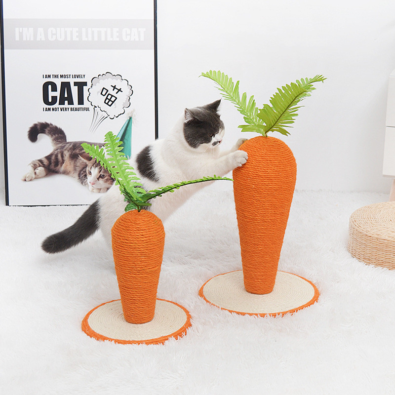 Carrot Mini Sisal Cat Tree Kitten Scratching Post (2)